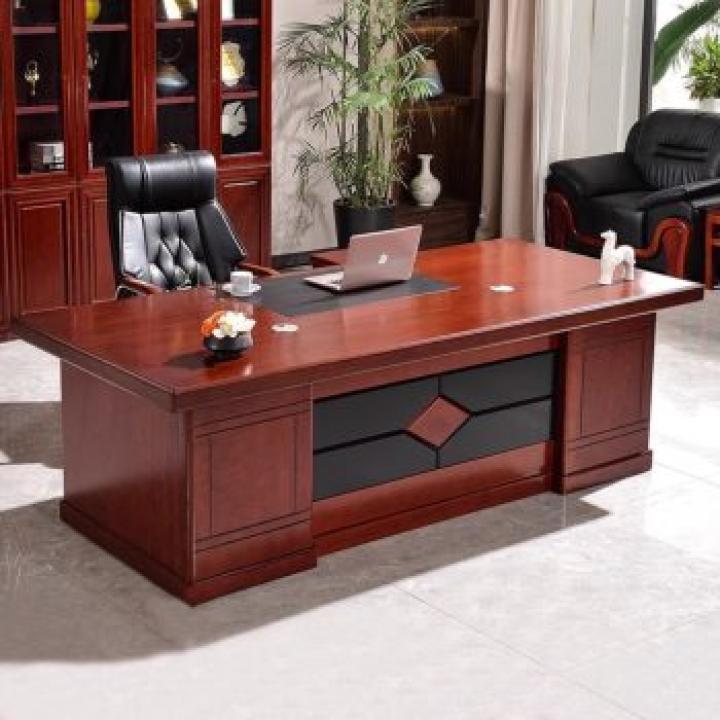 1800mm office executive table with side drawers 