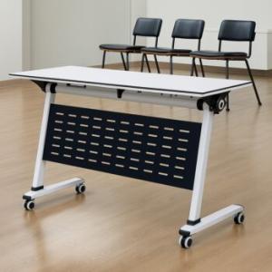 Foldable Mobile Training Table With Double Pedestal 